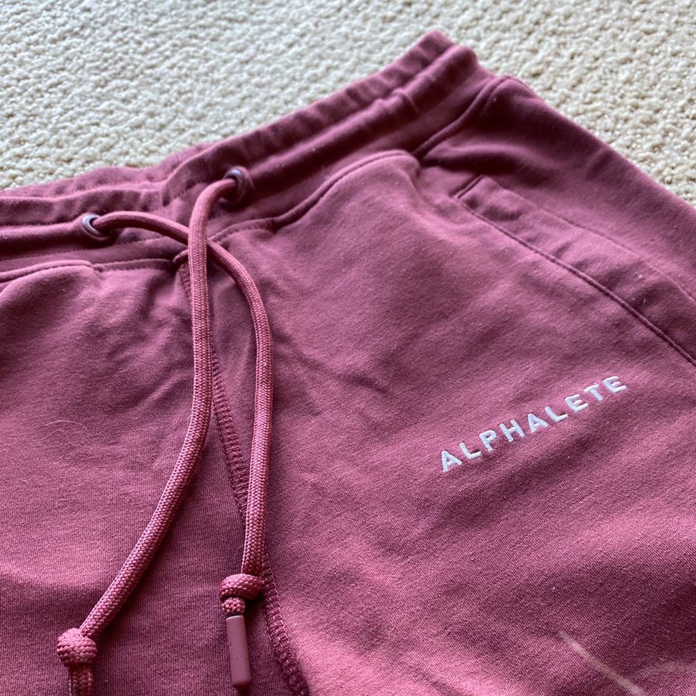 RED ALPHALETE JOGGERS